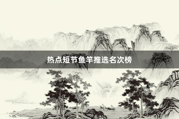 热点短节鱼竿推选名次榜